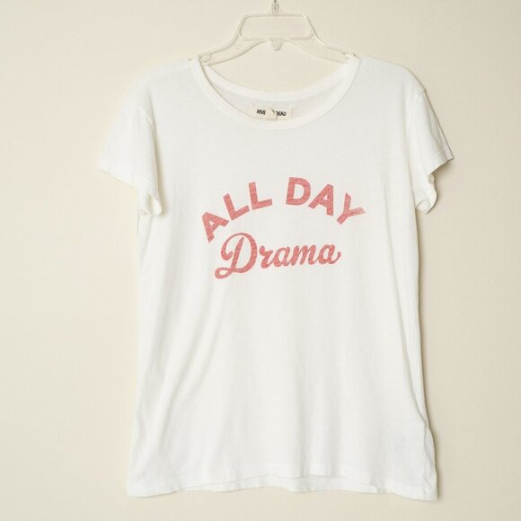 ✨ Madewell Rivet & Thread Oversized Graphic Tee "All Day Drama" Made in USA - Picture 2 of 9